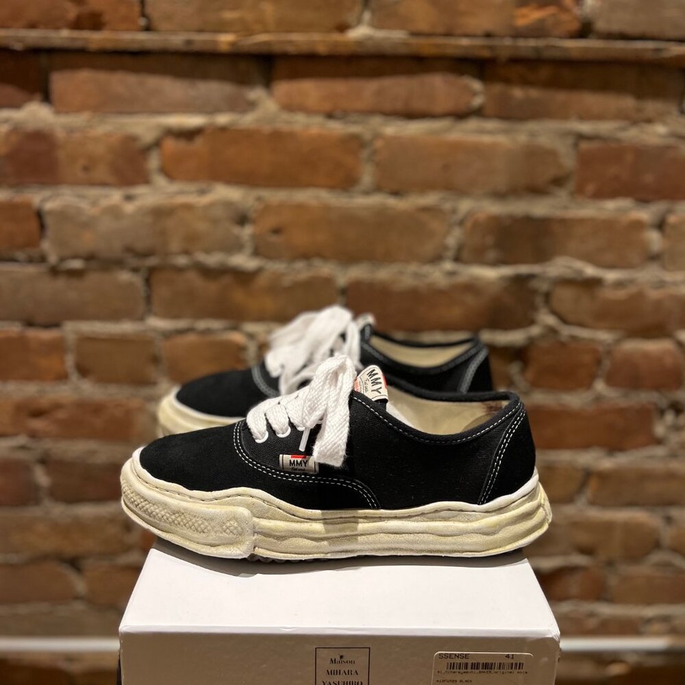 Maison Mihara Yasuhiro BAKER Low “Original Sole” Sneaker – Black Canvas  Size 41 - Picture 7 of 8